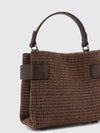 essence mini leather handbag with embroidery