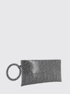 aura python-print calfskin clutch with side handle