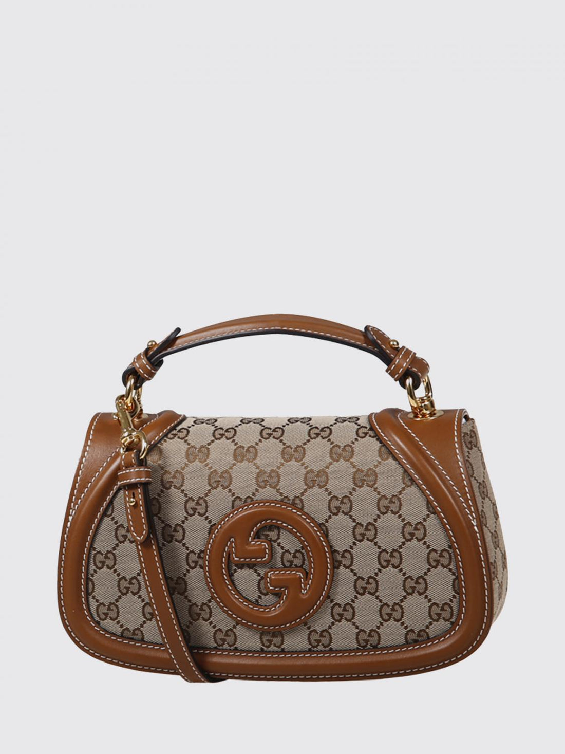 GUCCI OS blondie medium gg fabric and leather handbag with detachable strap