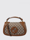 blondie medium gg fabric and leather handbag with detachable strap