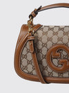 blondie medium gg fabric and leather handbag with detachable strap