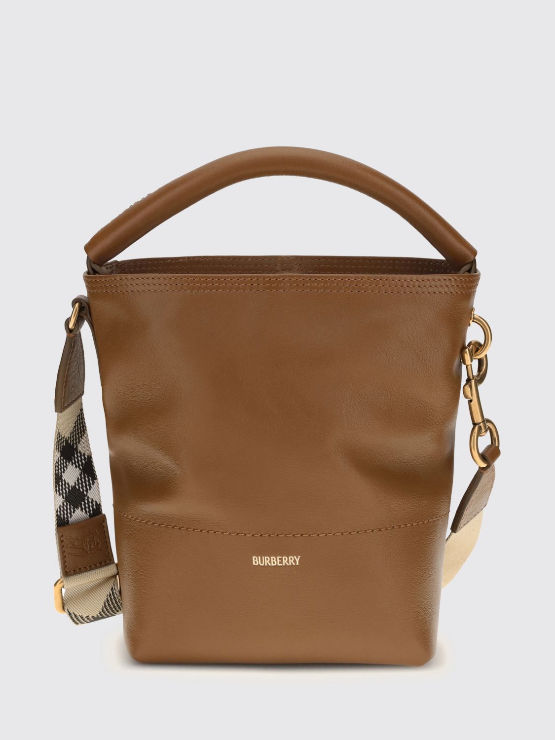 b-clip mini handbag in smooth calfskin leather with shoulder strap