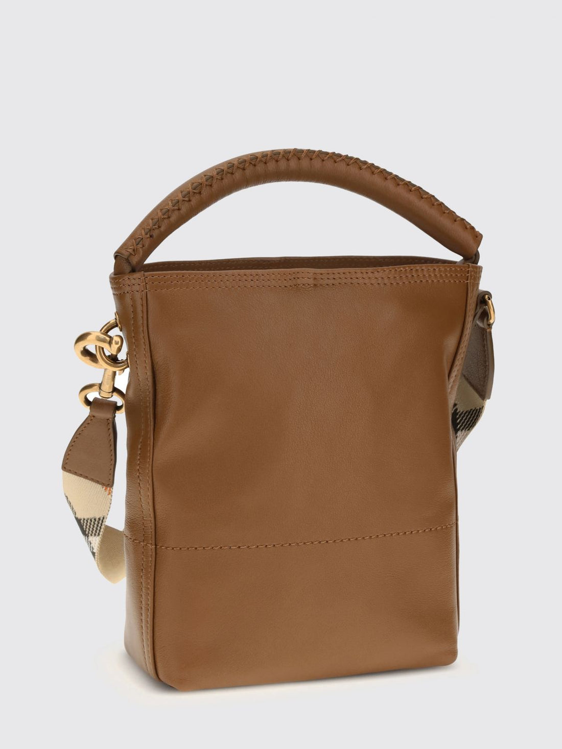 BURBERRY OS b-clip mini handbag in smooth calfskin leather with shoulder strap