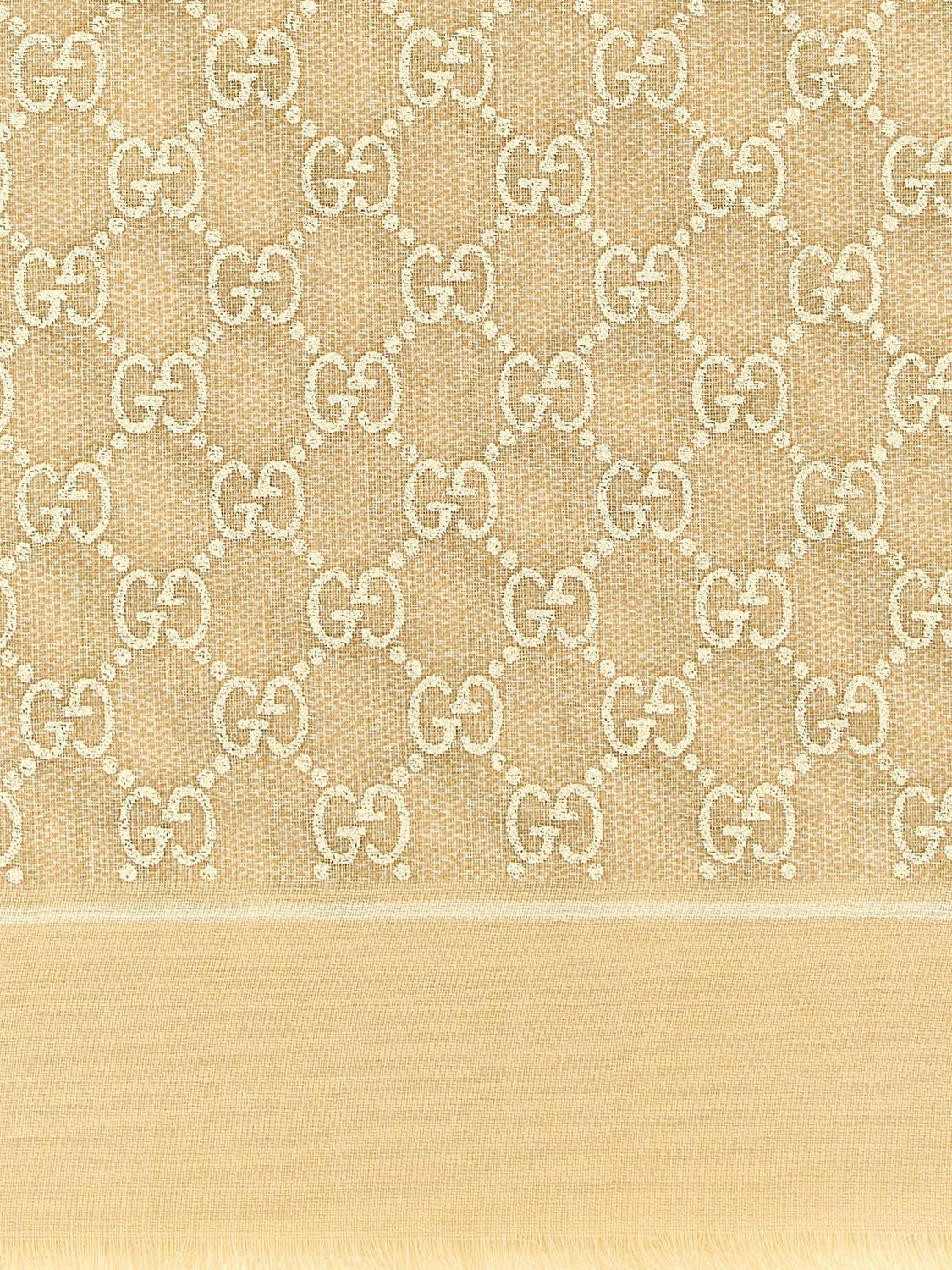 gg monogram wool stole