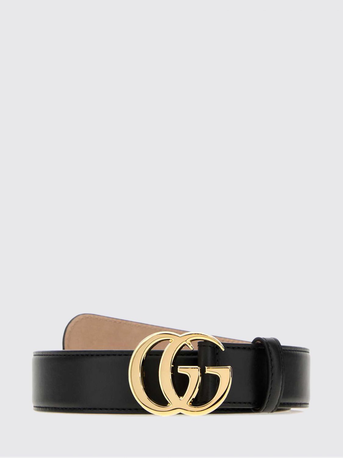 gg marmont smooth leather belt with gold-tone double g buckle