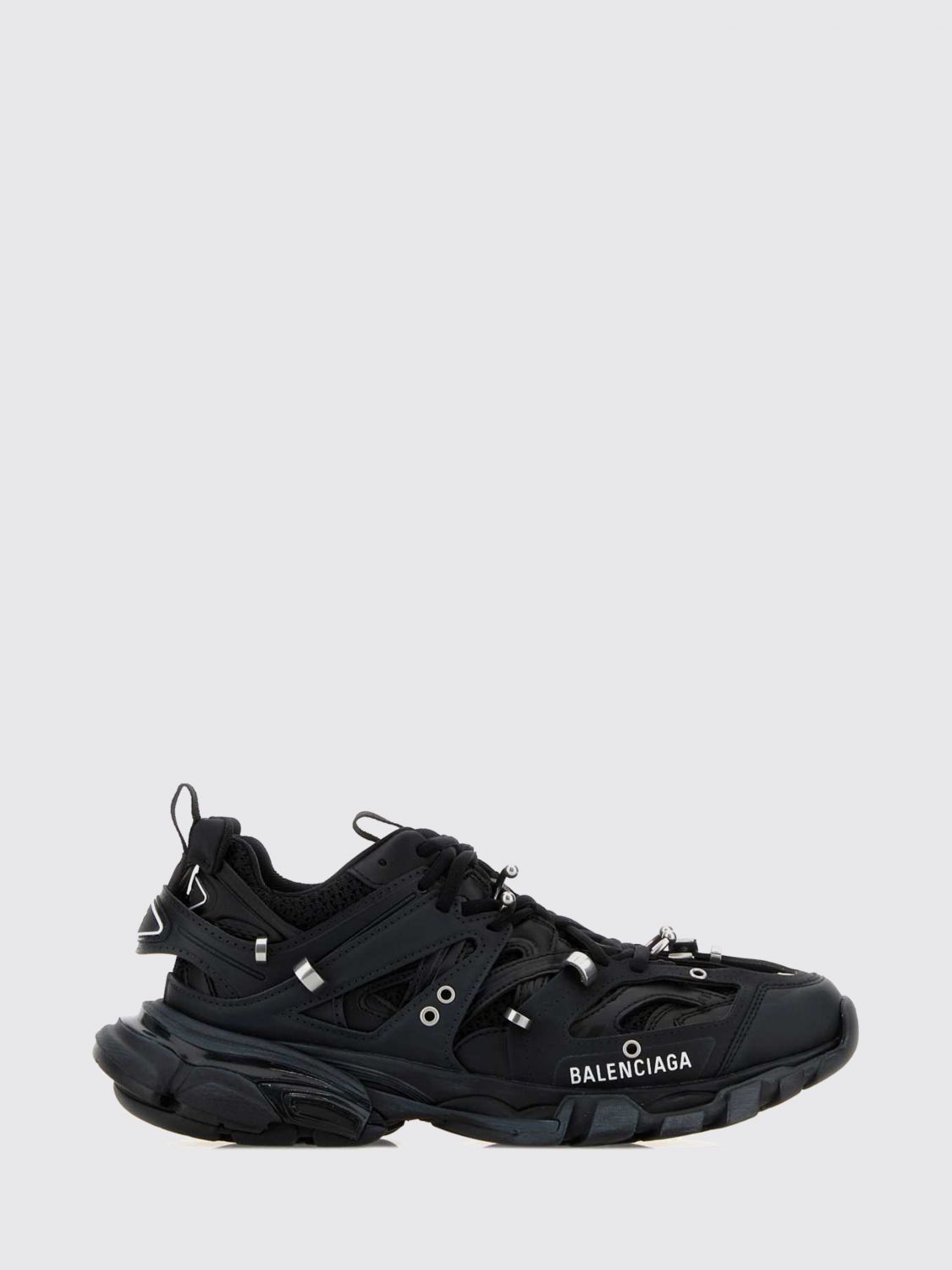 track piercing mesh trainers with jewel applications