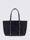 rockstud mini handbag in leather with crystals