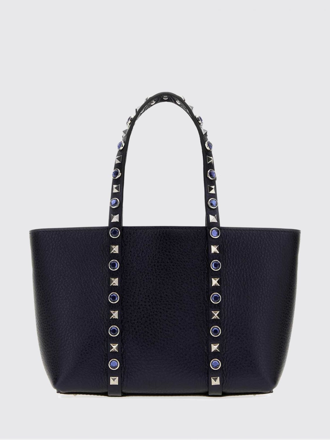 rockstud mini handbag in leather with crystals