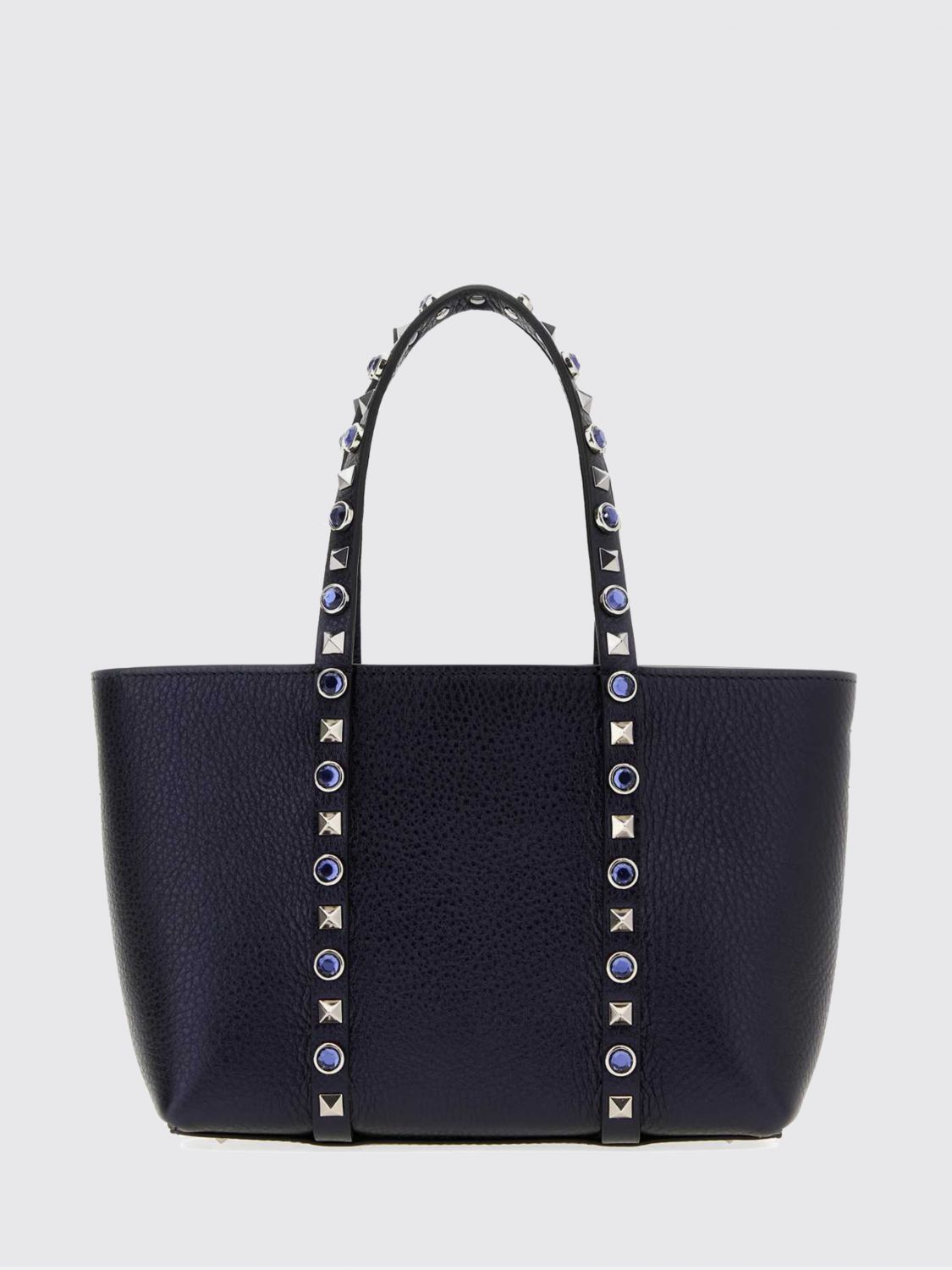 rockstud mini handbag in leather with crystals