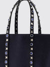 rockstud mini handbag in leather with crystals