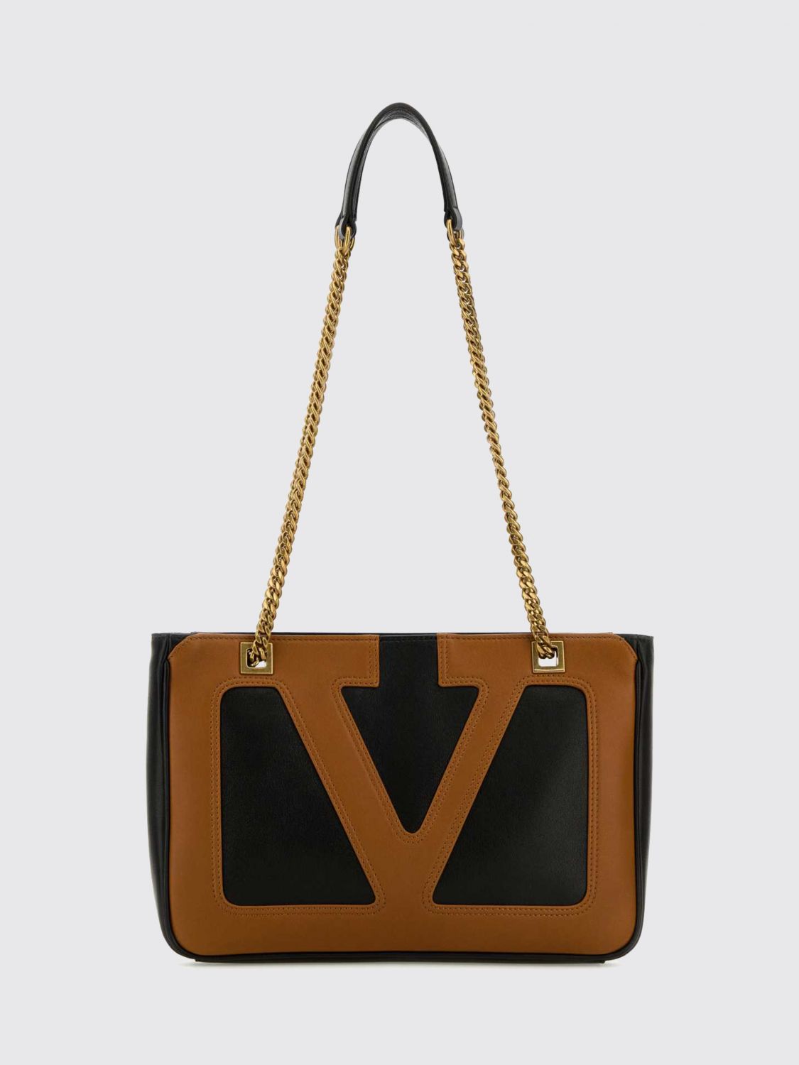 viva superstar leather shoulder bag with vlogo