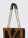 viva superstar leather shoulder bag with vlogo