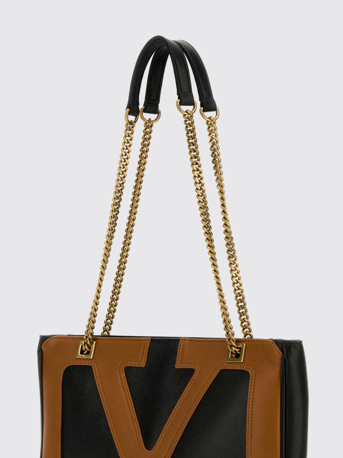 viva superstar leather shoulder bag with vlogo