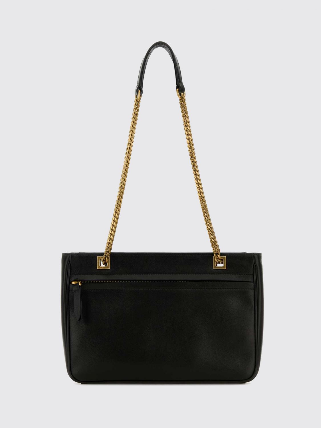 viva superstar leather shoulder bag with vlogo logo