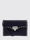 rockstud mini bag in hammered leather with crystals