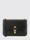 mini crossbody bag in calfskin leather with flap and logo