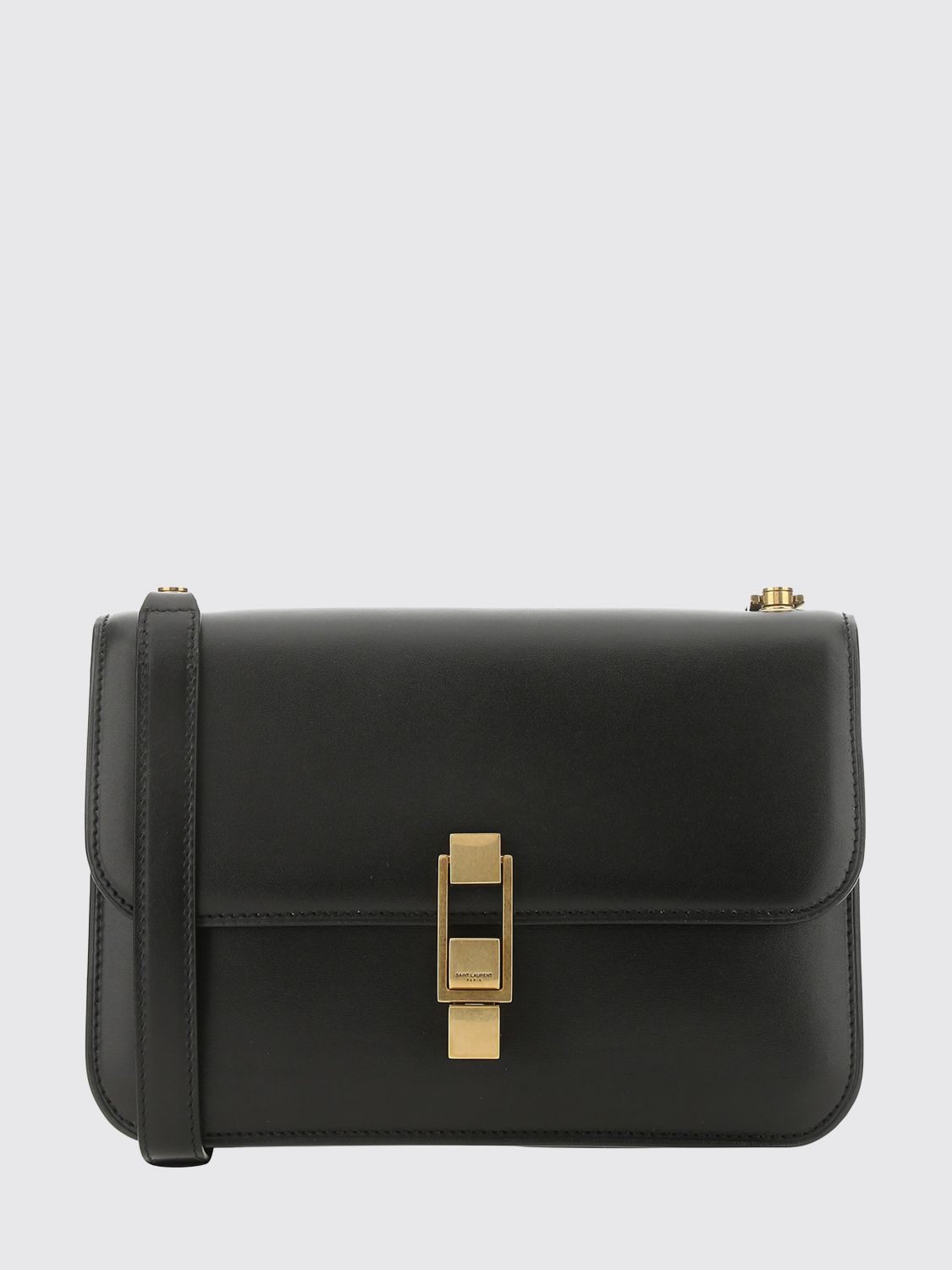 mini crossbody bag in calfskin leather with flap and logo