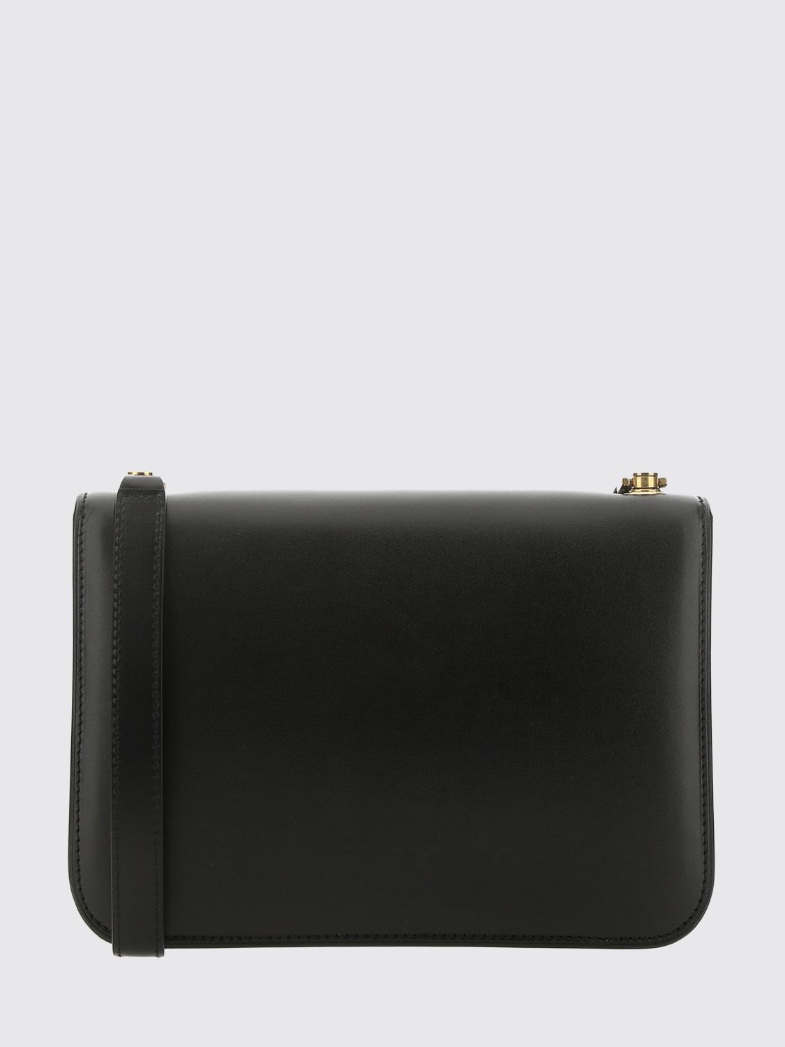 mini crossbody bag in calfskin leather with flap and logo