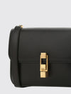 mini crossbody bag in calfskin leather with flap and logo