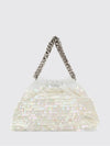 small falabella sequined satin handbag with chain detail