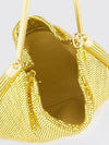 pixel aluminum shoulder bag with metal mesh handle