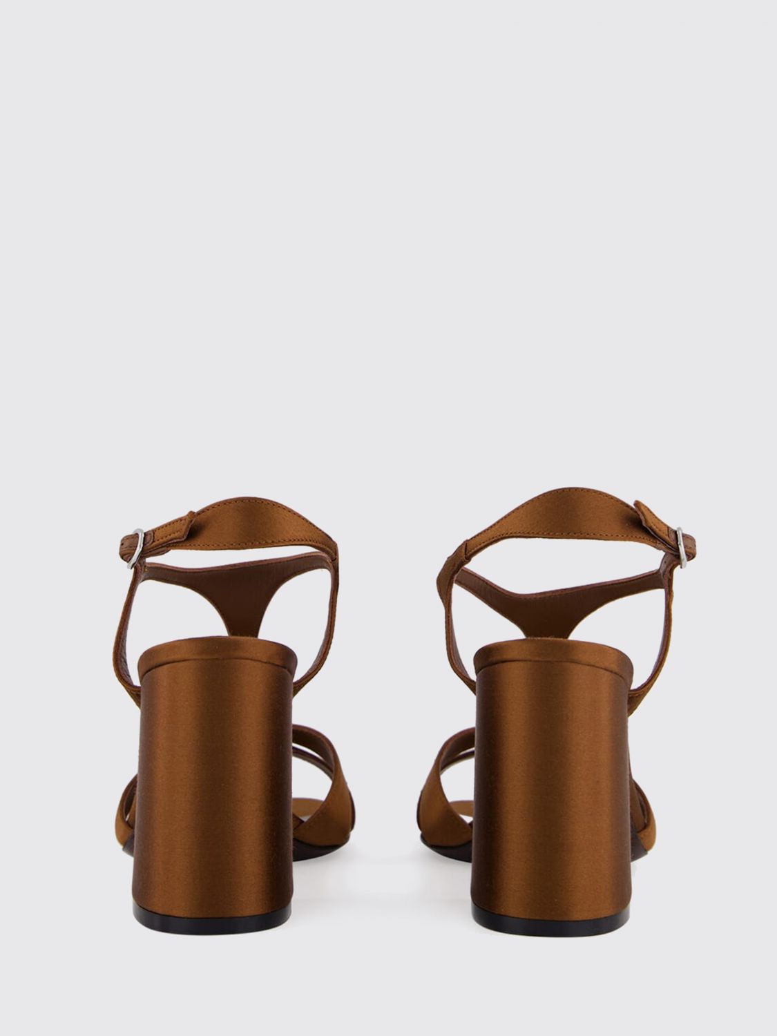 kesia satin t-strap sandals with a high block heel