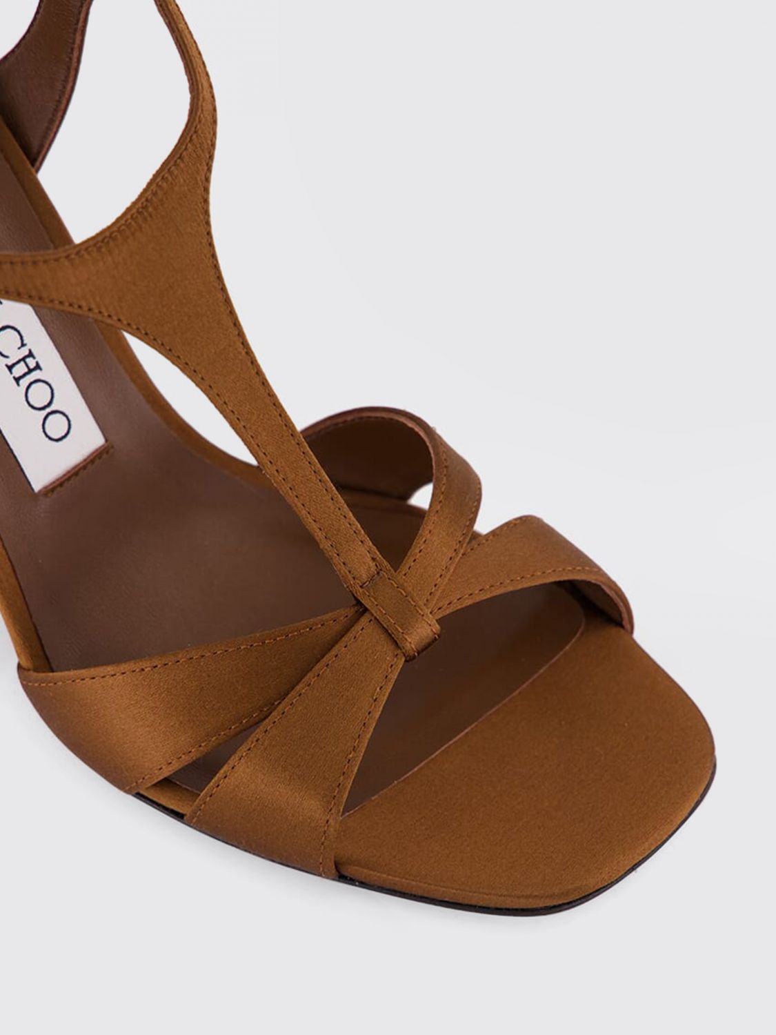 kesia satin t-strap sandals with a high block heel