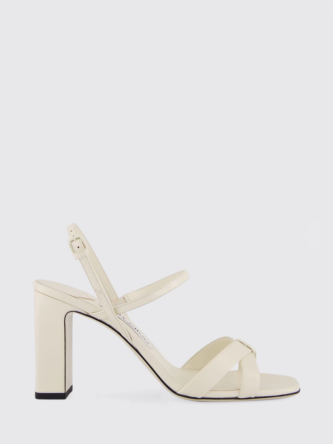 elsy nappa leather sandals with high block heel and open toe