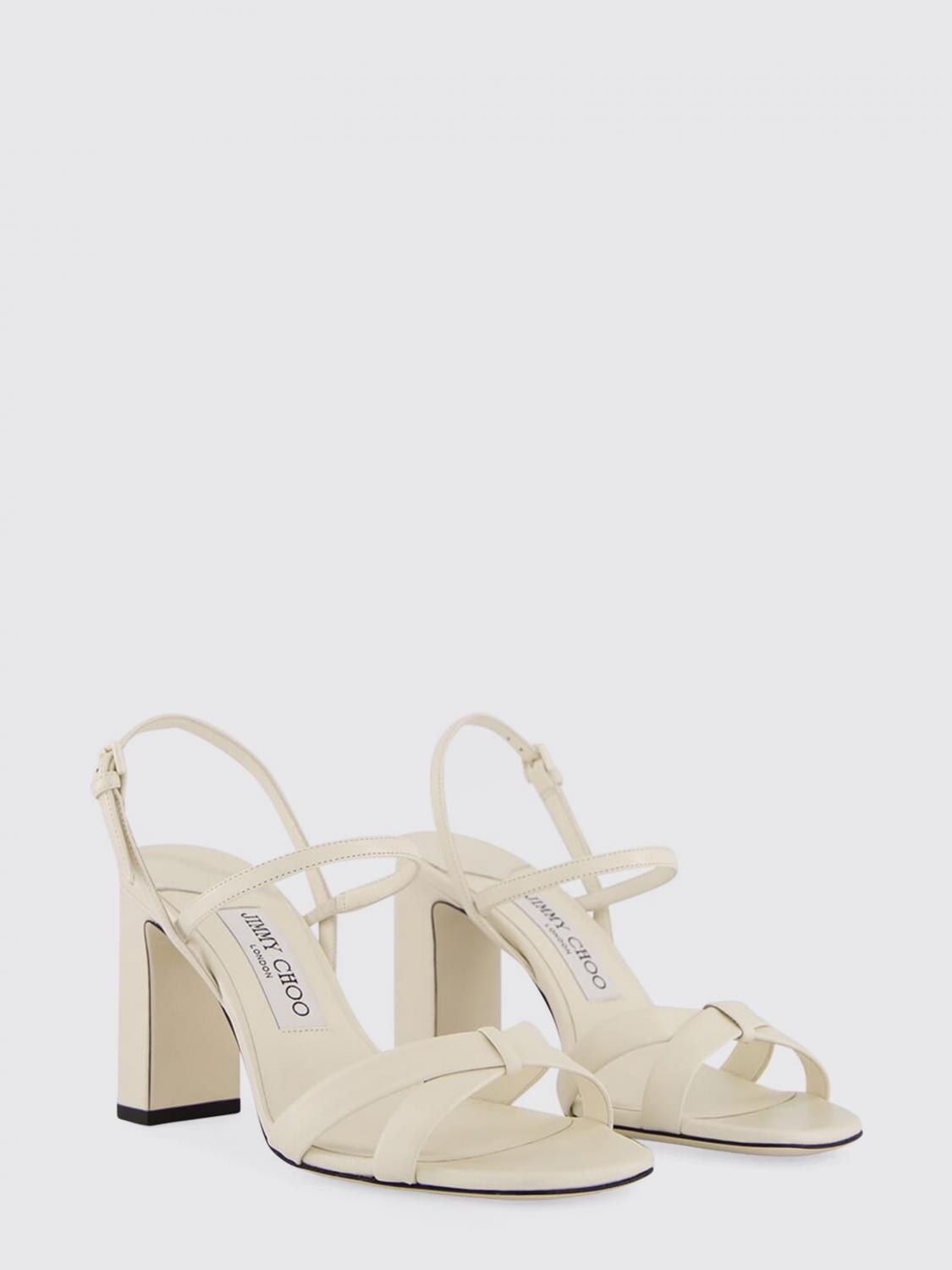 elsy nappa leather sandals with high block heel and open toe