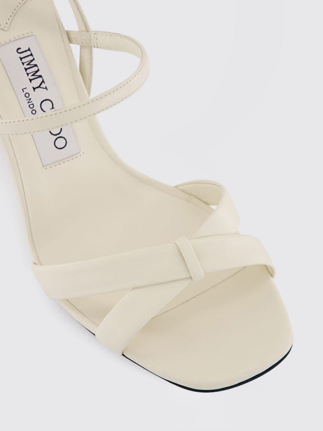 elsy nappa leather sandals with high block heel and open toe