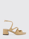 azilia nappa leather sandals with low heel and square toe