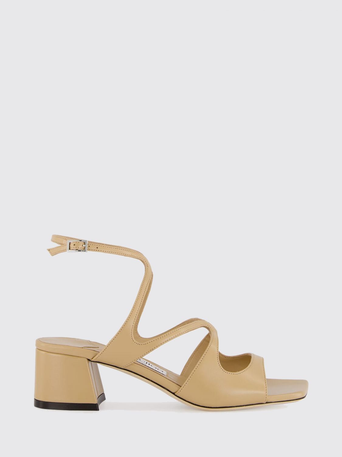 azilia nappa leather sandals with low heel and square toe