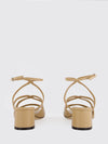azilia nappa leather sandals with low heel and square toe