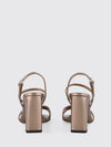 elsy laminated nappa leather sandals with high block heel