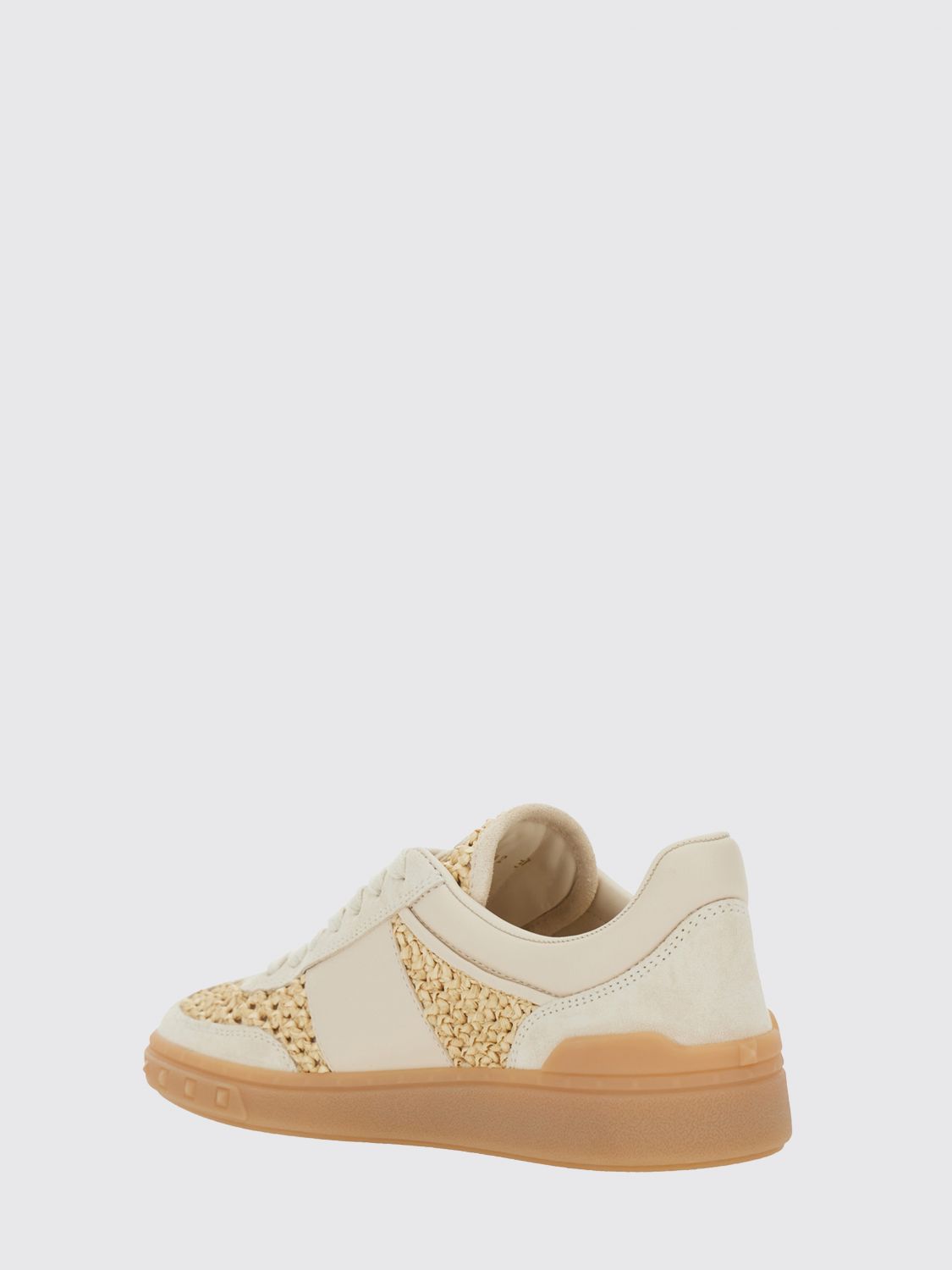 upvillage low-top sneakers in raffia and leather with vlogo