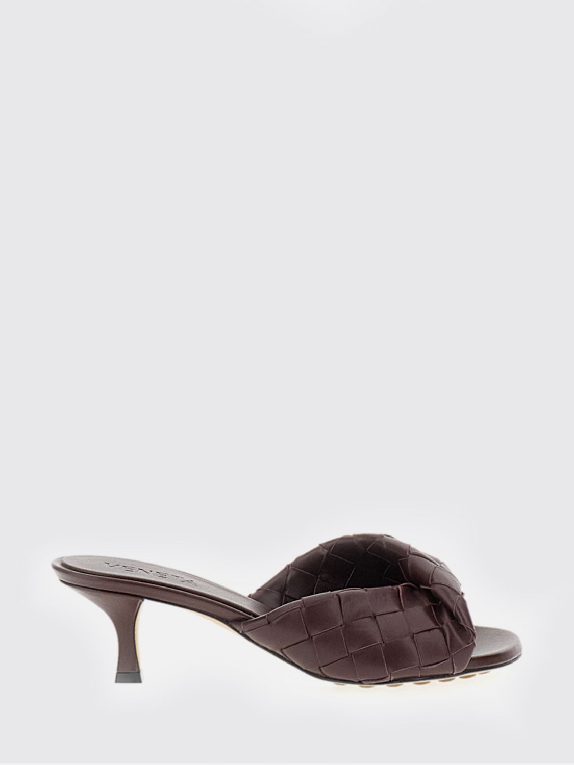 blink woven nappa mid-heel mule sandals
