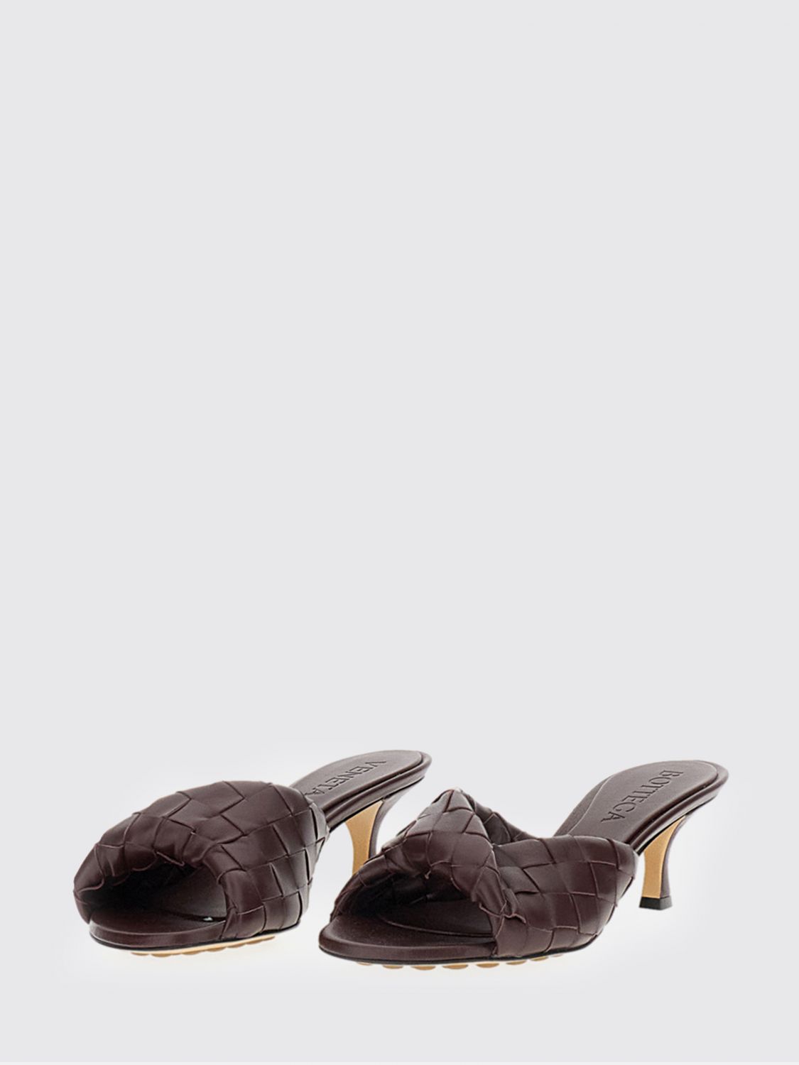 blink woven nappa mid-heel mule sandals