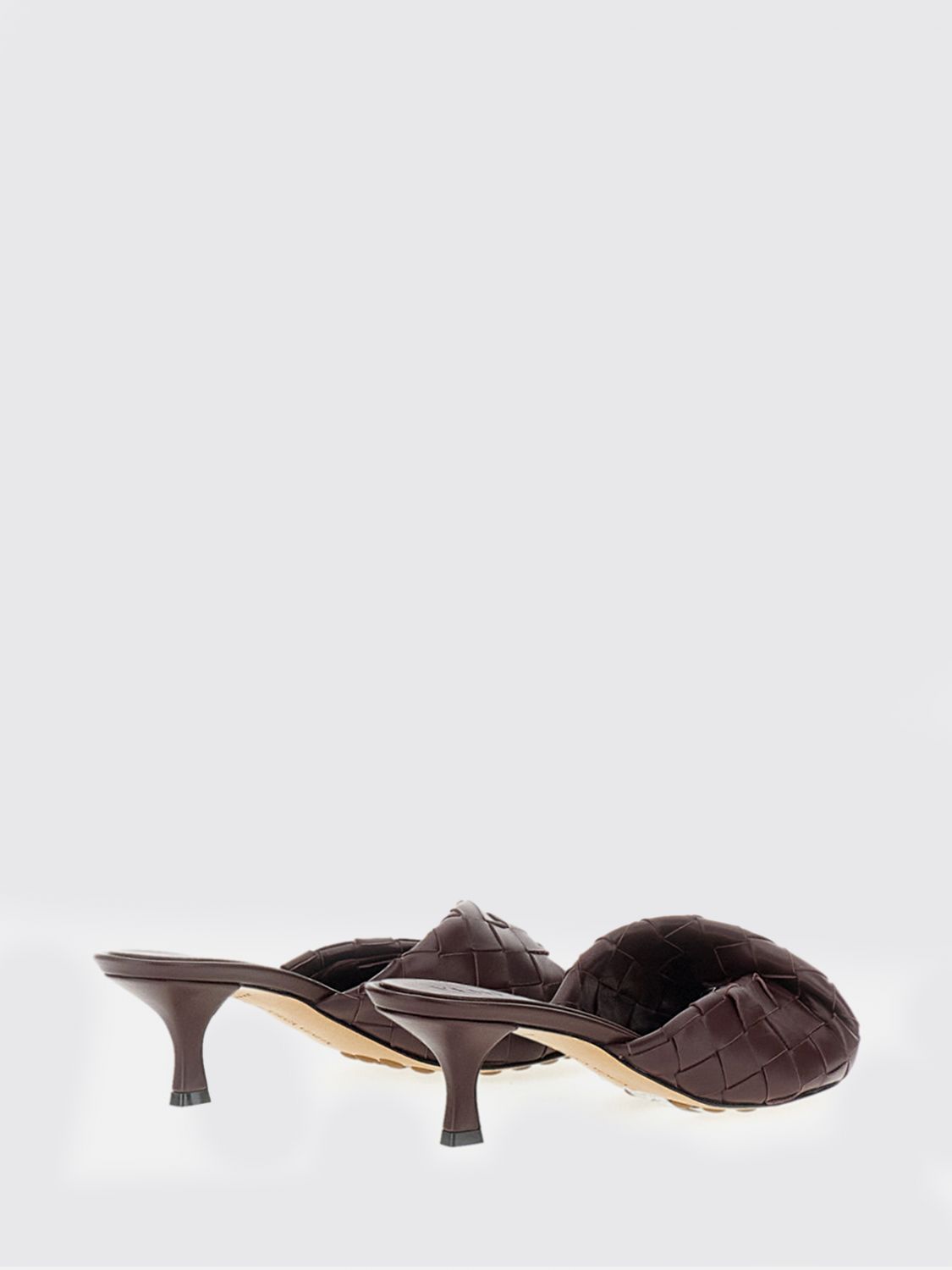 blink woven nappa mid-heel mule sandals