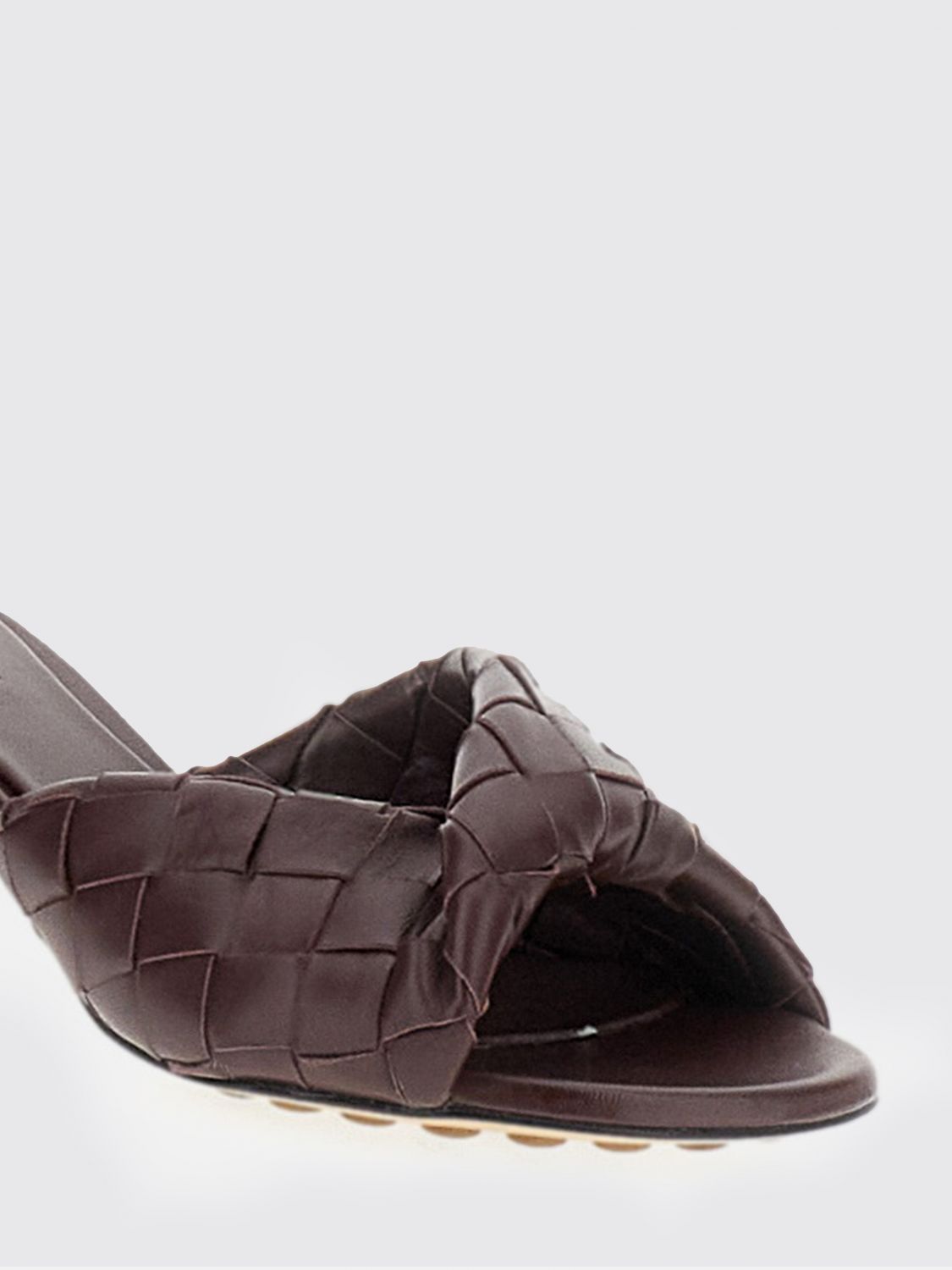 blink woven nappa mid-heel mule sandals