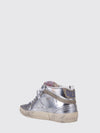 mid-star leather and suede trainers with distressed effect