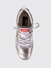 mid-star leather and suede trainers with distressed effect