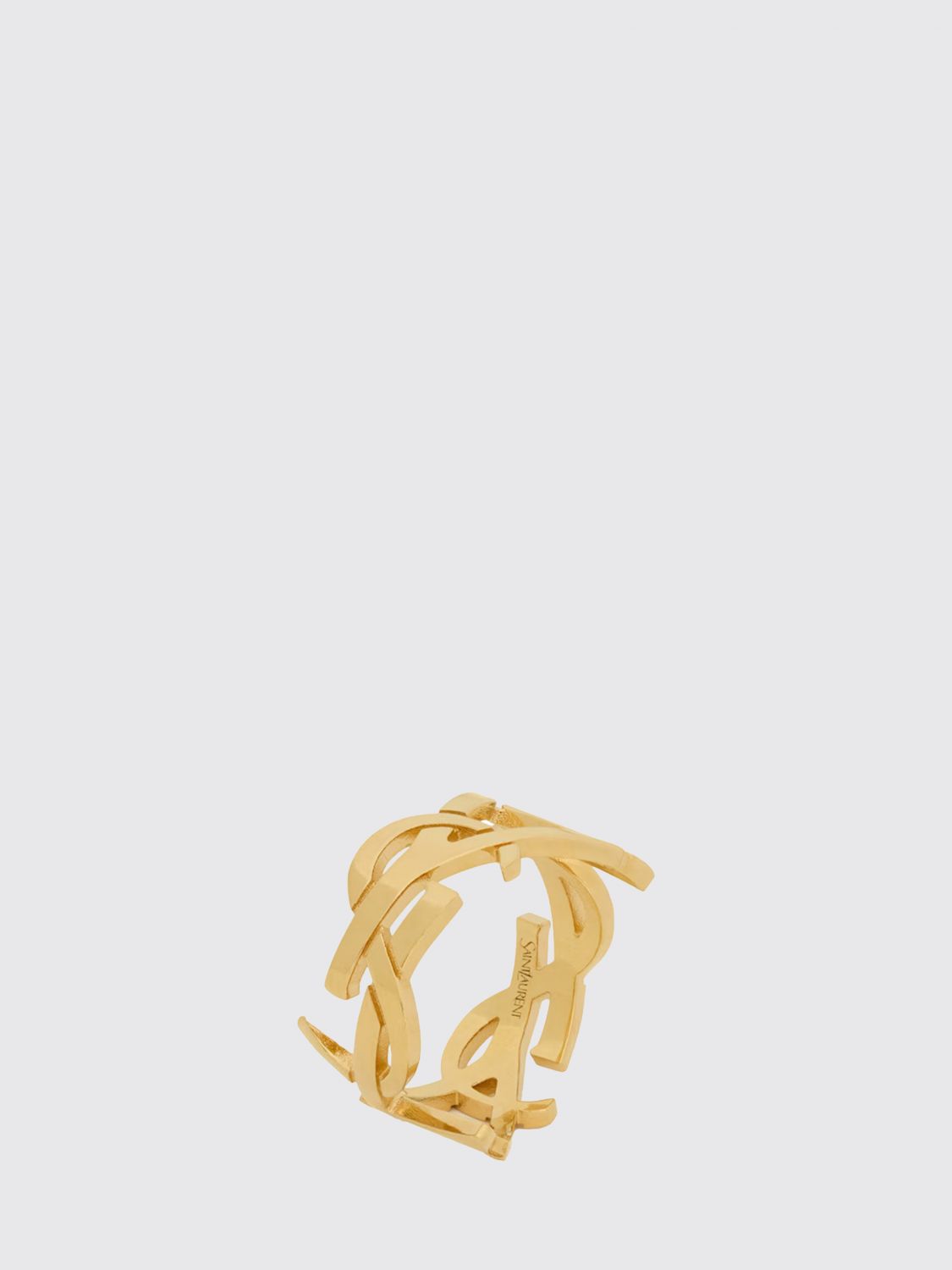 cassandre brass band ring with ysl monogram