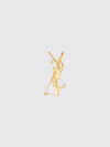 cassandre ysl monogram brooch in brass
