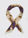 square silk twill foulard with multicolour graphic print