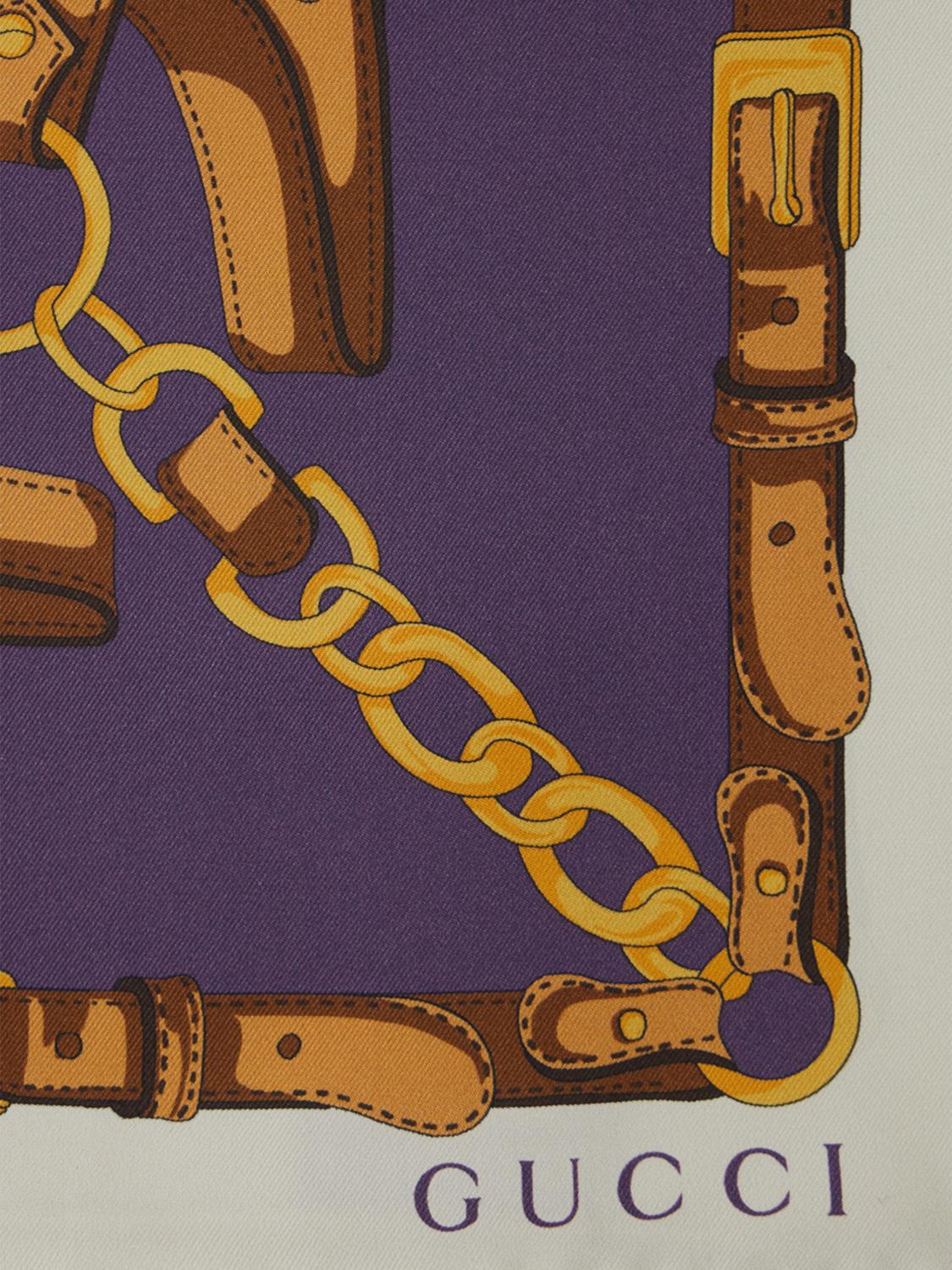 square silk twill foulard with multicolour graphic print