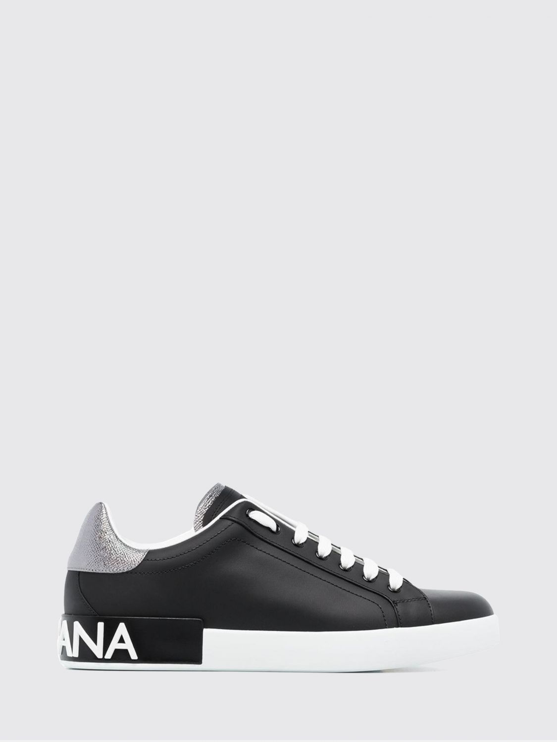 portofino smooth calfskin low-top sneakers with logo