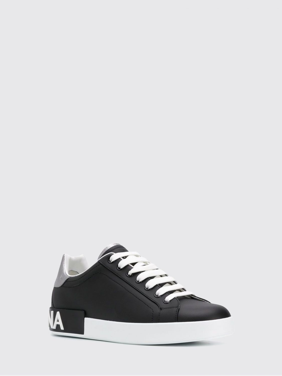 portofino smooth calfskin low-top sneakers with logo