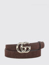 gg marmont slim suede belt with gg buckle