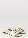 smooth leather mules with gg monogram and square toe