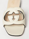 smooth leather mules with gg monogram and square toe
